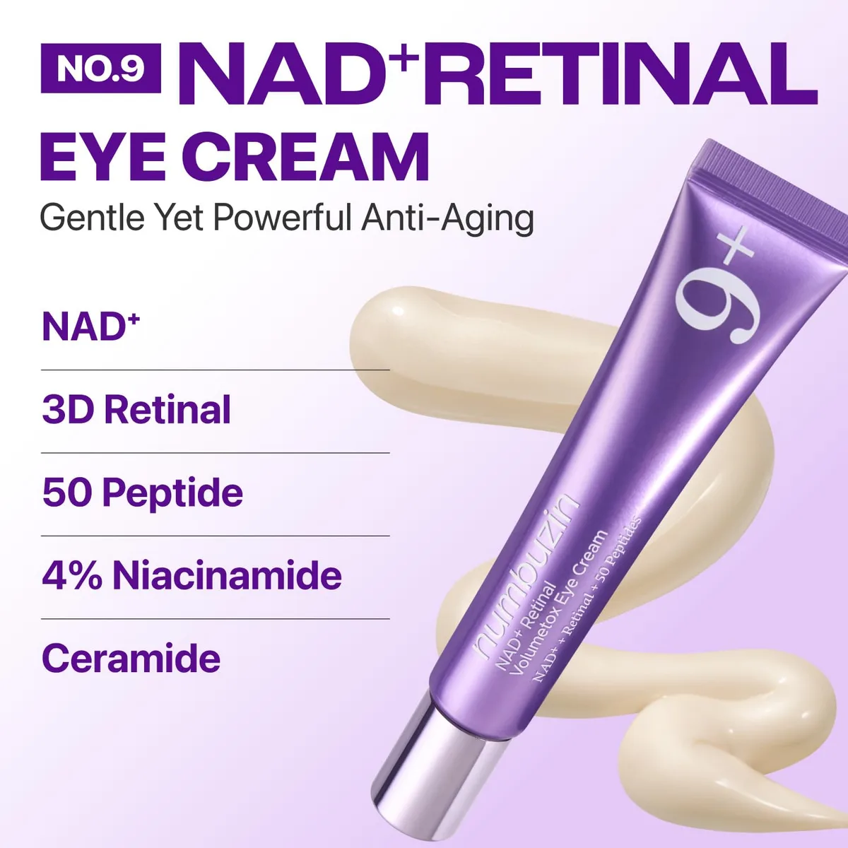 numbuzin - No.9 NAD+ Retinal Volumetox Eye Cream Tube Type - Crème contour des yeux au rétinal (en tube) – photo 3