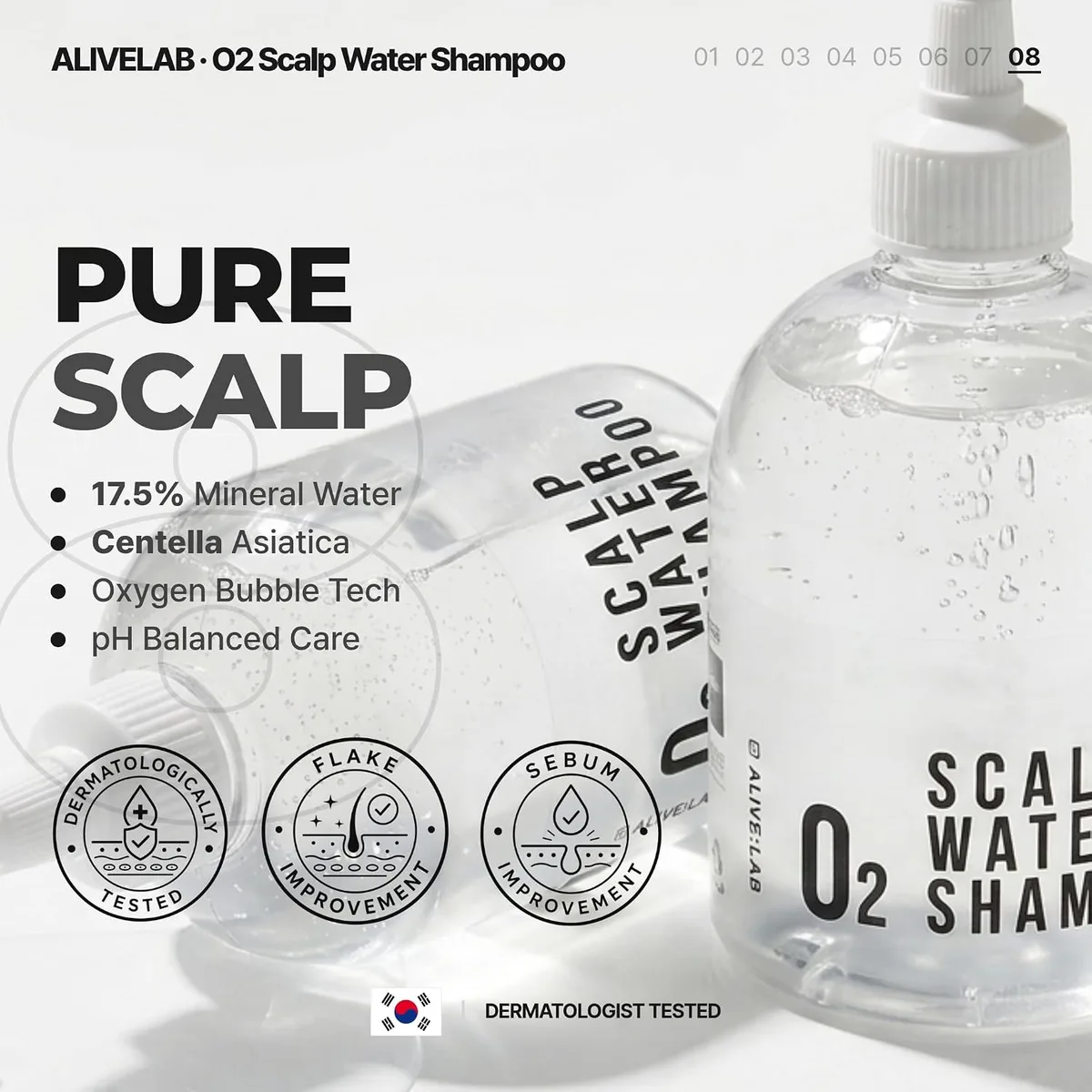 ALIVE:LAB - O2 Scalp Water Shampoo - Shampoing – photo 3