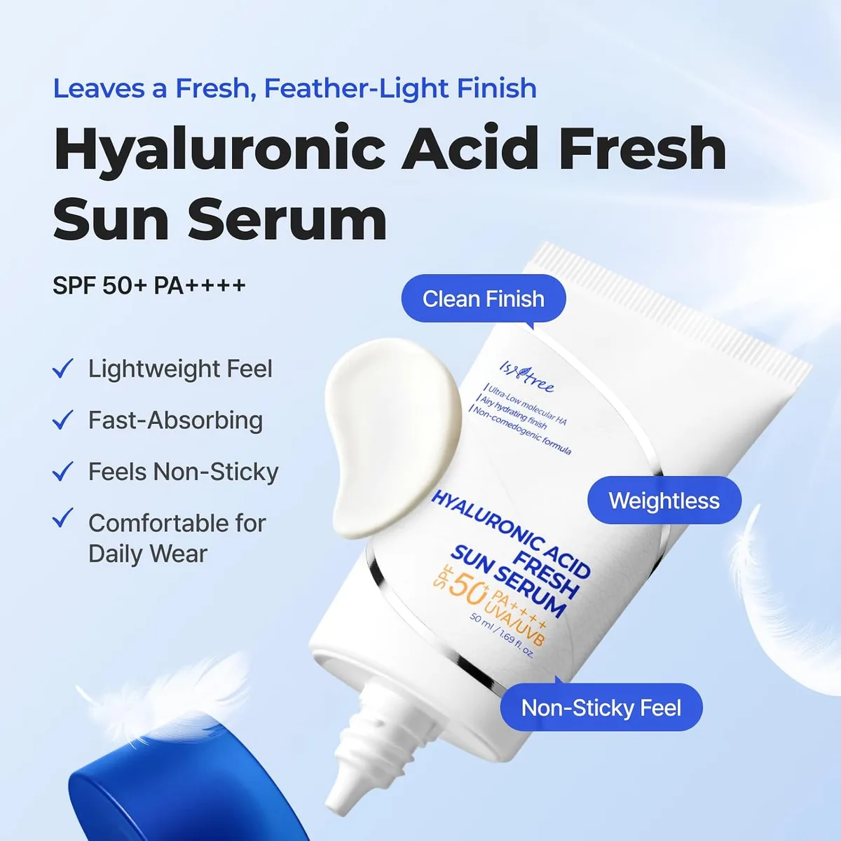 Isntree - Hyaluronic Acid Fresh Sun Serum - Sérum solaire – photo 4