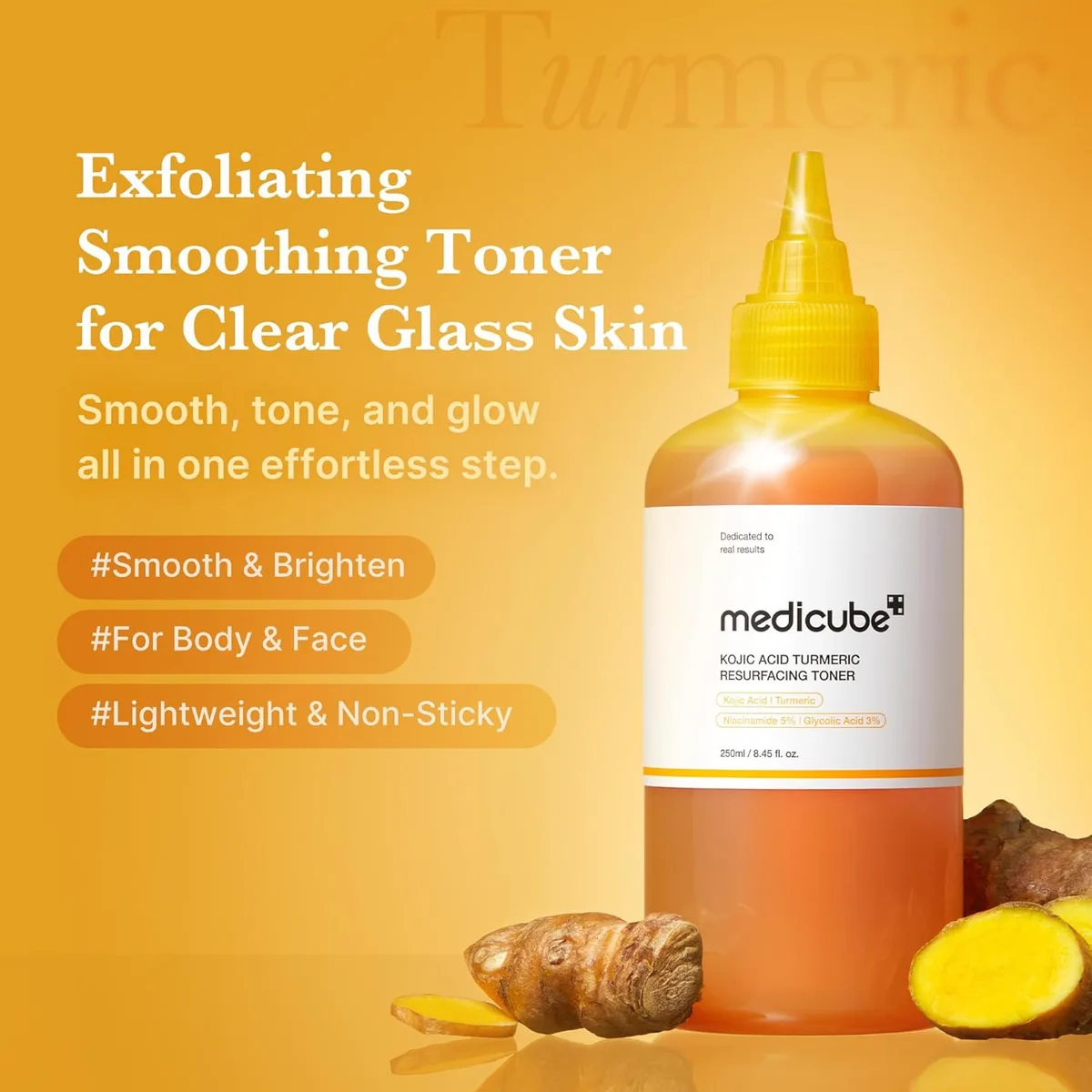 medicube - Kojic Acid Turmeric Resurfacing Toner - Lotion tonique resurfaçante à l'acide kojique et au curcuma – photo 3