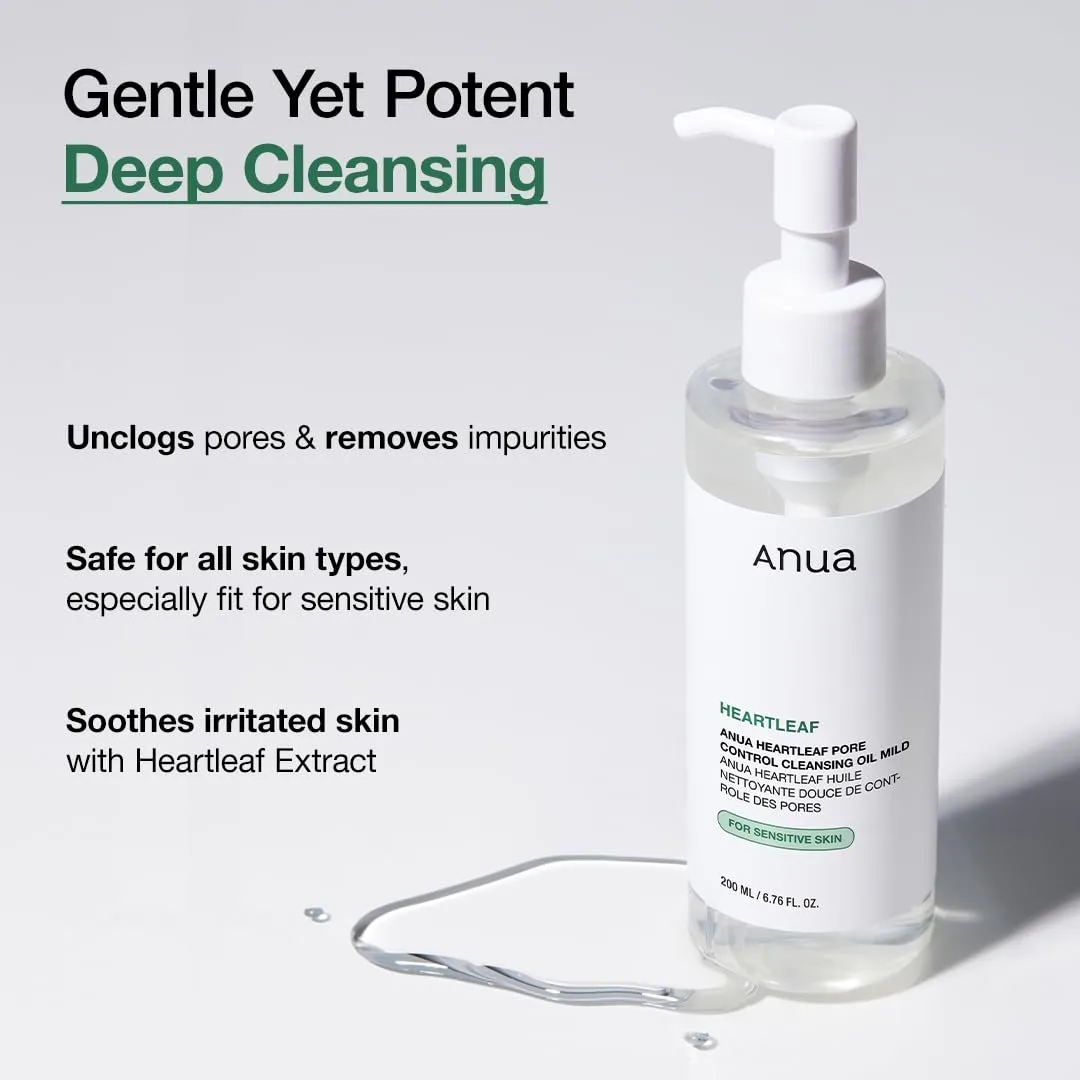 ANUA Heartleaf Pore Cleansing Oil MILD, Sensitive Skin – صورة 4