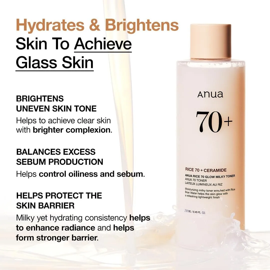 ANUA Rice 70 Glow Milky Toner – صورة 3