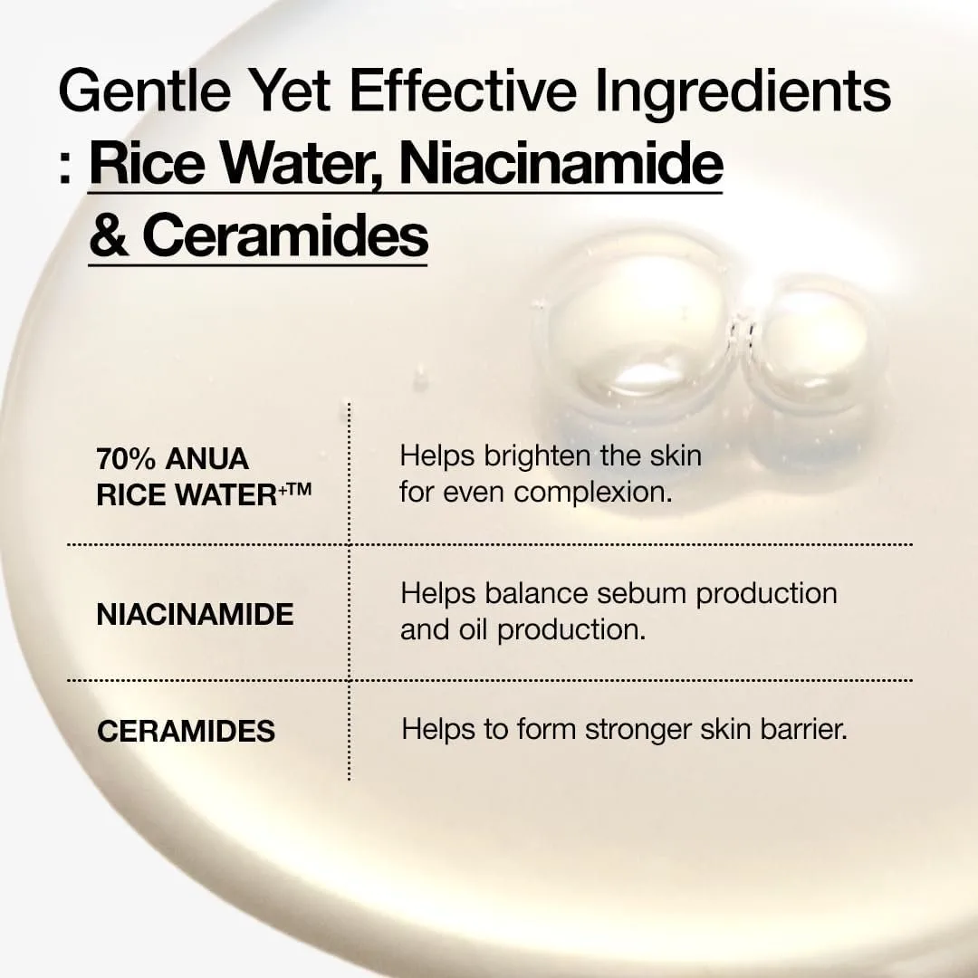 ANUA Rice 70 Glow Milky Toner – صورة 5