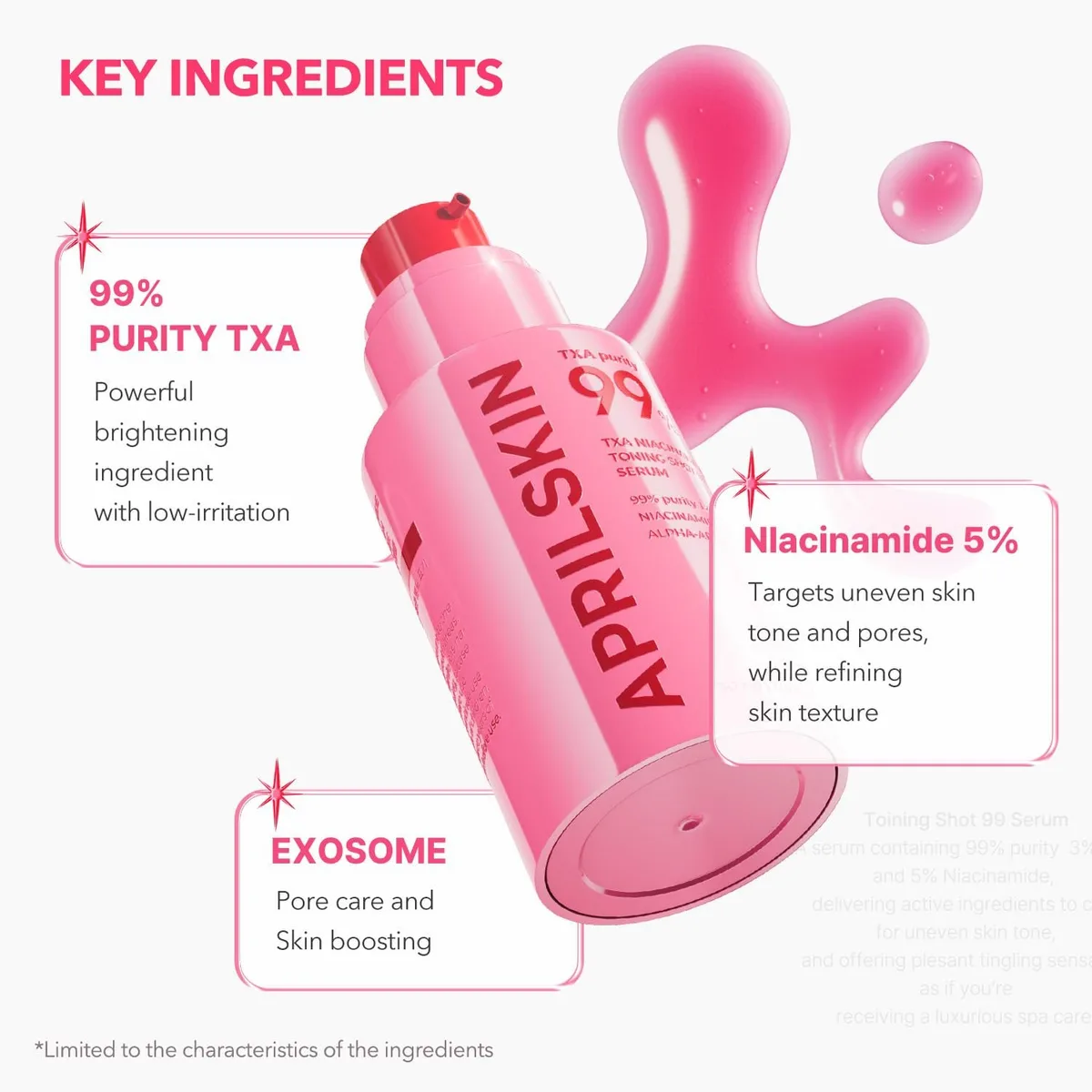 APRILSKIN - TXA Niacinamide Toning Shot 99 Serum - Sérum unifiant – صورة 3