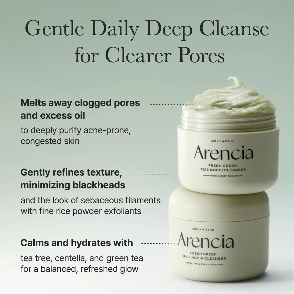 Arencia Nettoyant pour le visage coréen au riz Mochi – صورة 4