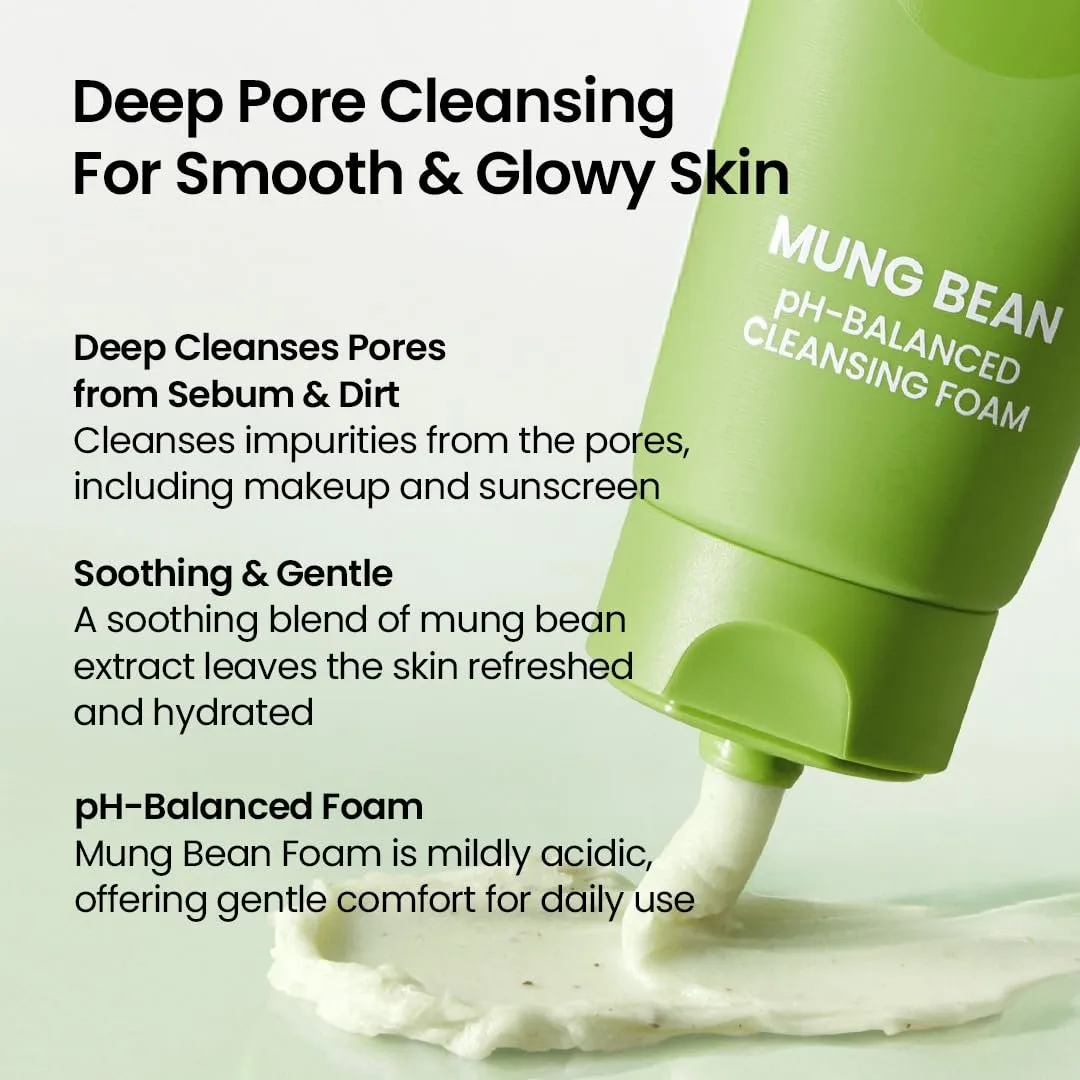 beplain Mung Bean pH-Balanced Cleansing Foam – photo 5