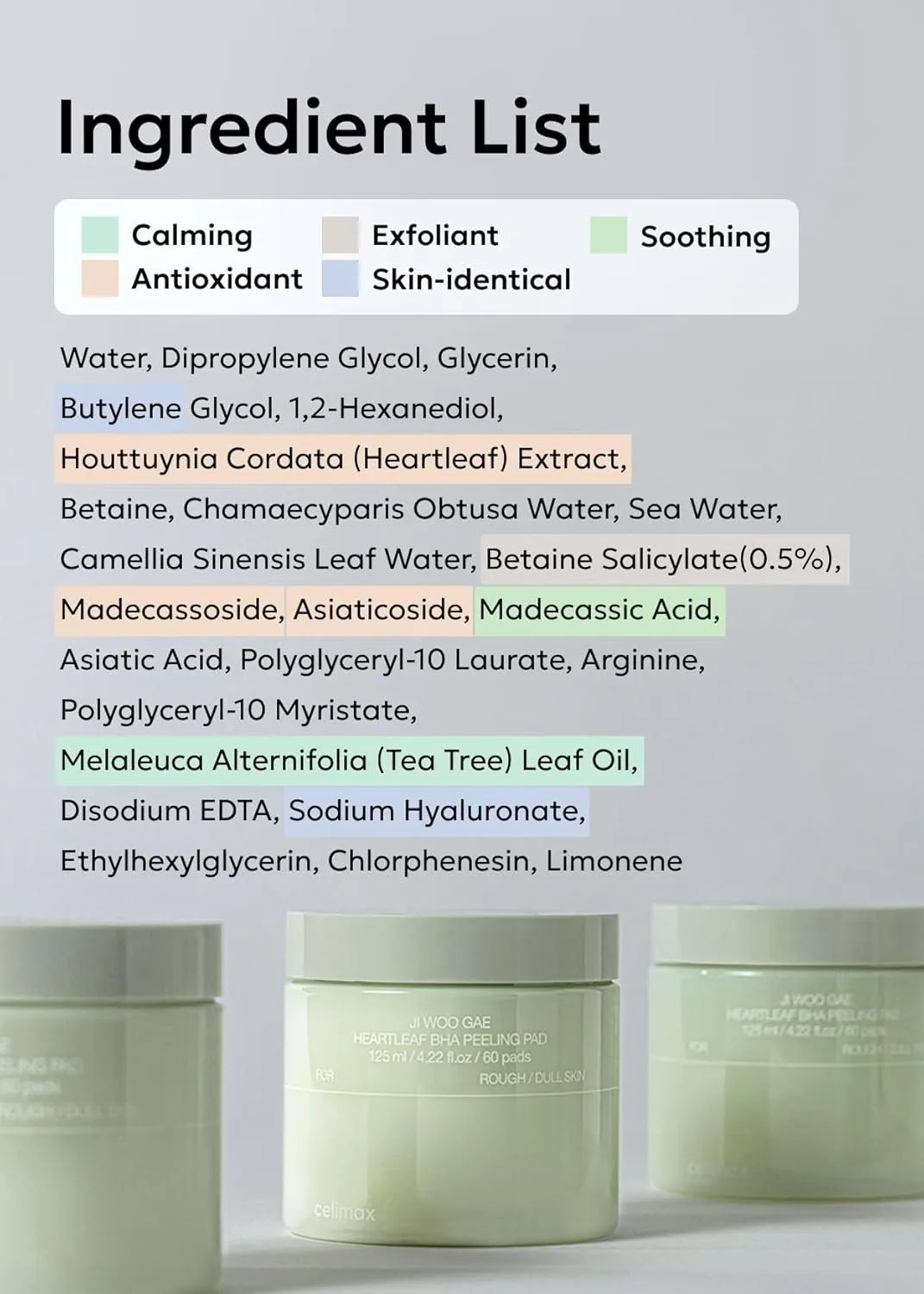 celimax Ji.Woo.Gae Heartleaf BHA Peeling Pad – صورة 6