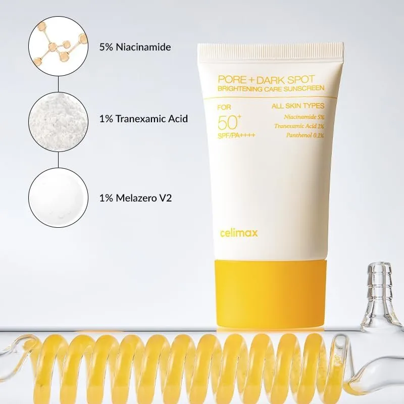celimax - Pore+Dark Spot Brightening Care Sunscreen - Soin solaire éclaircissant pores + taches brunes – صورة 3