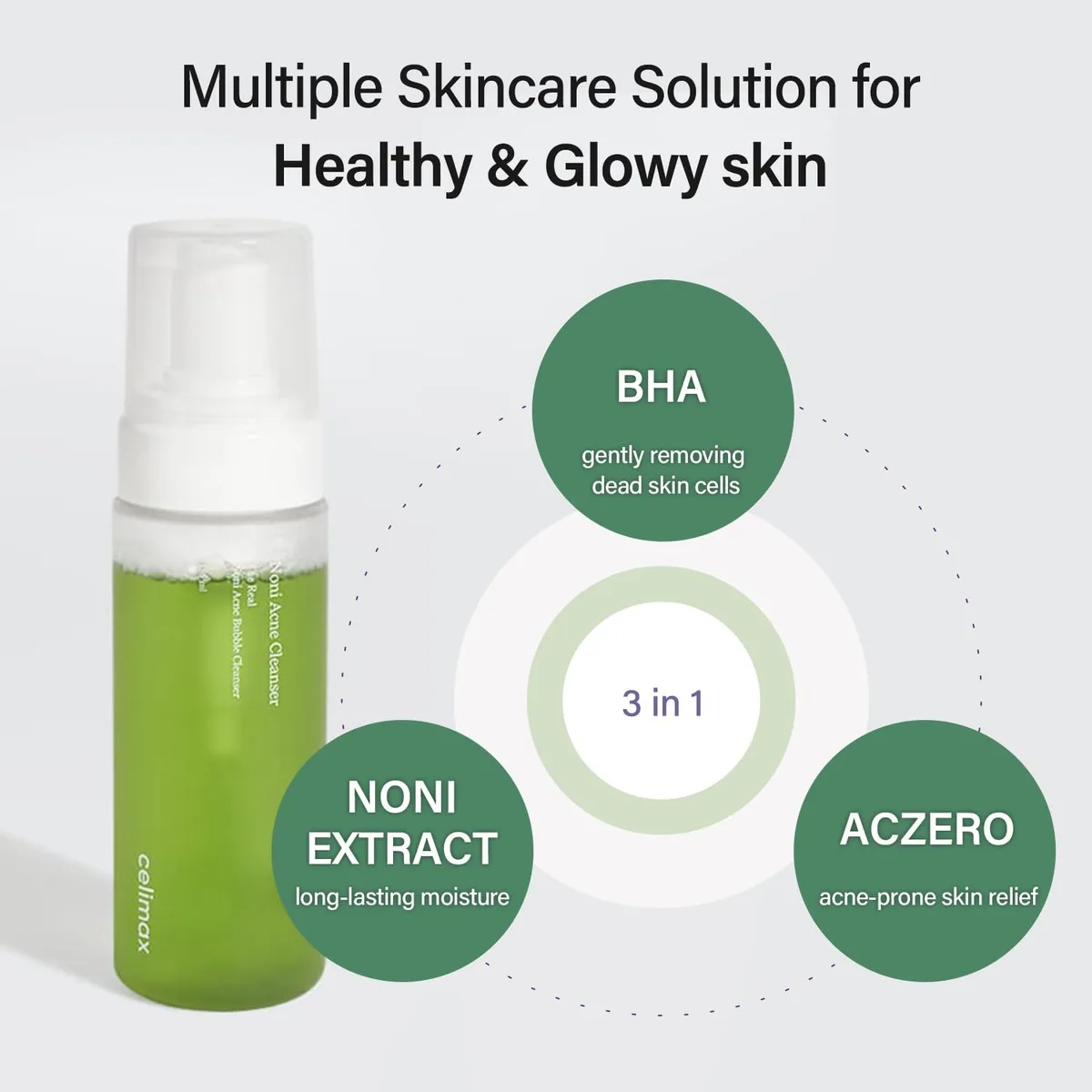 celimax - The Real Noni Acne Bubble Cleanser - Nettoyant anti-acné – صورة 2