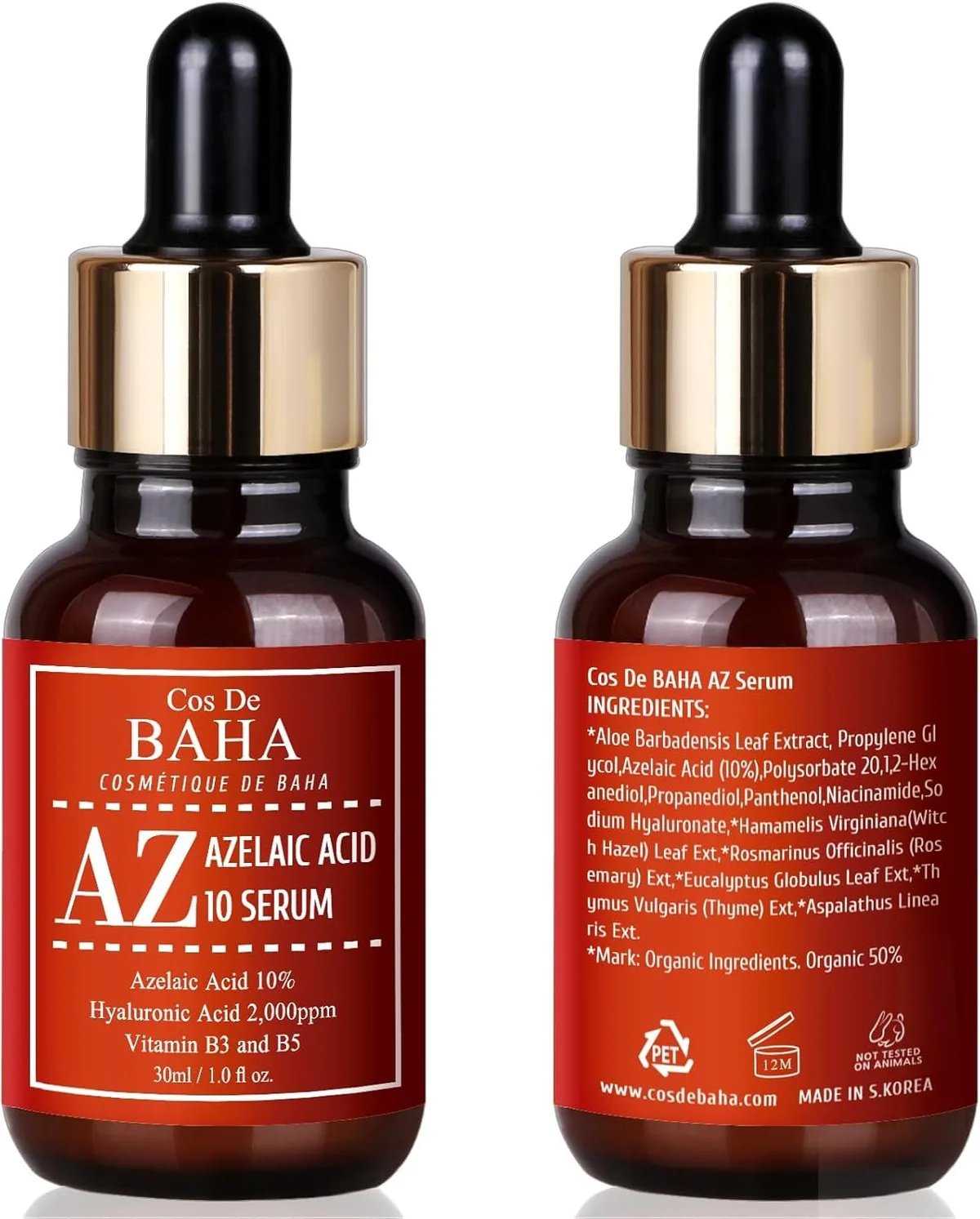 Cos De BAHA - AZ Azelaic Acid 10 Serum - Sérum anti-imperfections – صورة 2