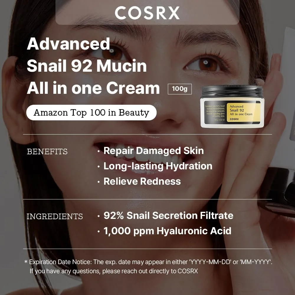 COSRX Snail Mucin 92% Repair Cream – صورة 3