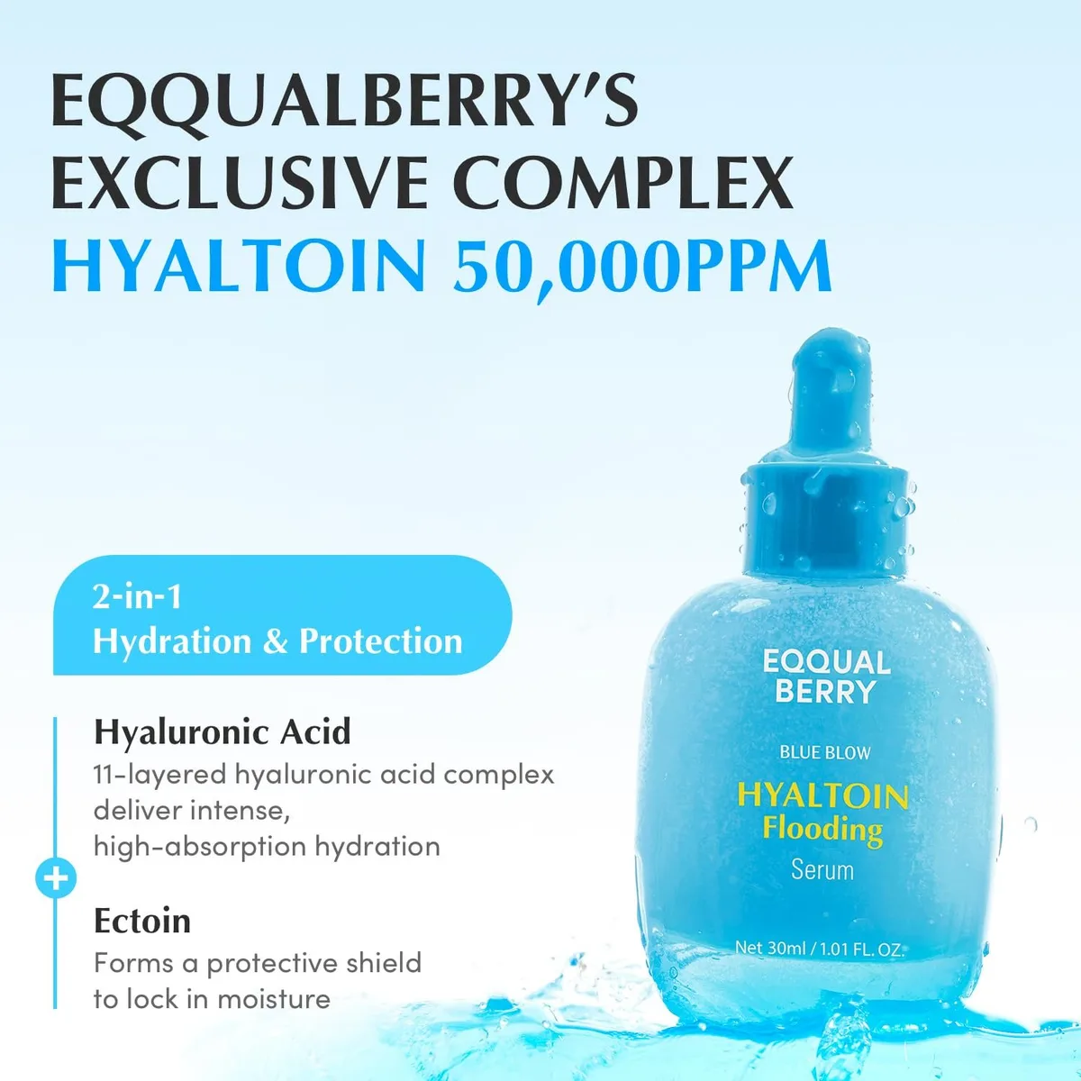 EQQUALBERRY - Hyaltoin Flooding Serum - Sérum – صورة 3