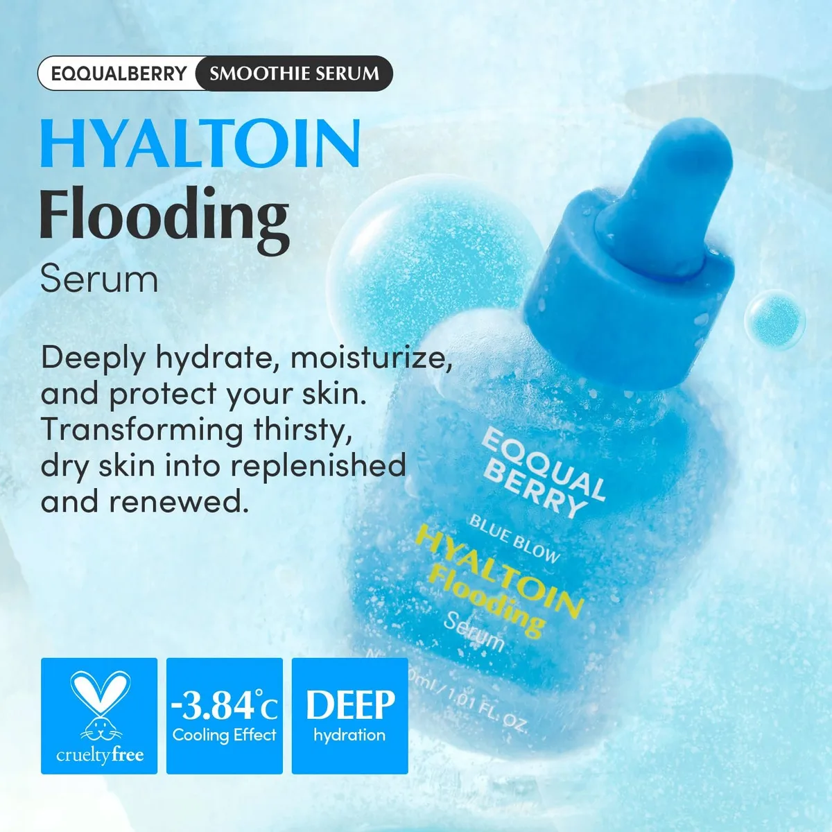 EQQUALBERRY - Hyaltoin Flooding Serum - Sérum – صورة 4