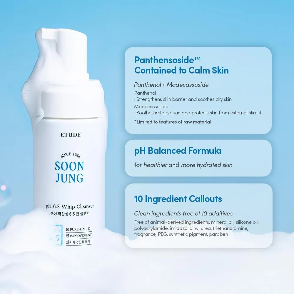 ETUDE - Soon Jung Whip Cleanser Renewal - Mousse nettoyante – صورة 3