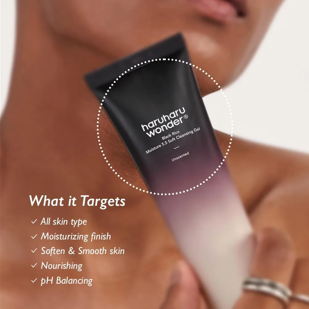haruharu wonder Black Rice Moisture 5.5 Soft Cleansing Gel – صورة 2