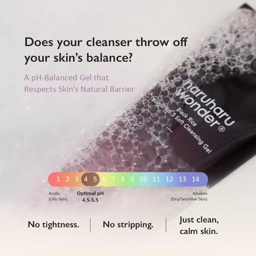 haruharu wonder Black Rice Moisture 5.5 Soft Cleansing Gel – صورة 6