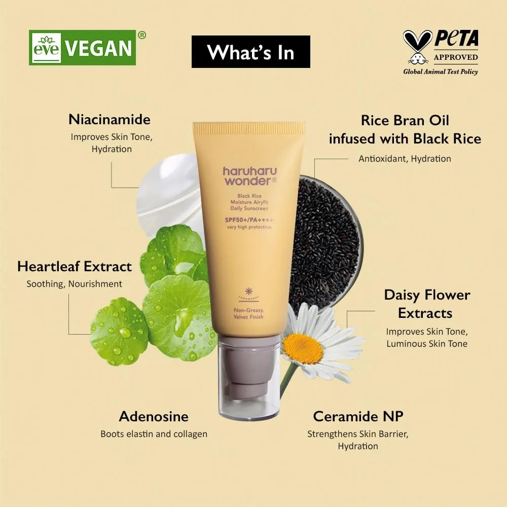 Haruharu Wonder Black Rice Moisture Airyfit Daily Sunscreen – صورة 4