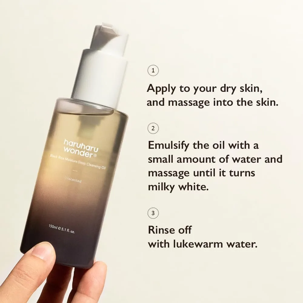 HARUHARU wonder Black Rice Moisture Cleansing Oil – صورة 3