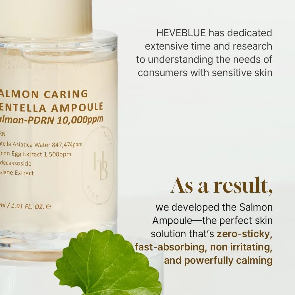 HEVEBLUE - Salmon Caring Centella Ampoule - Ampoule apaisante saumon et Centella – صورة 2