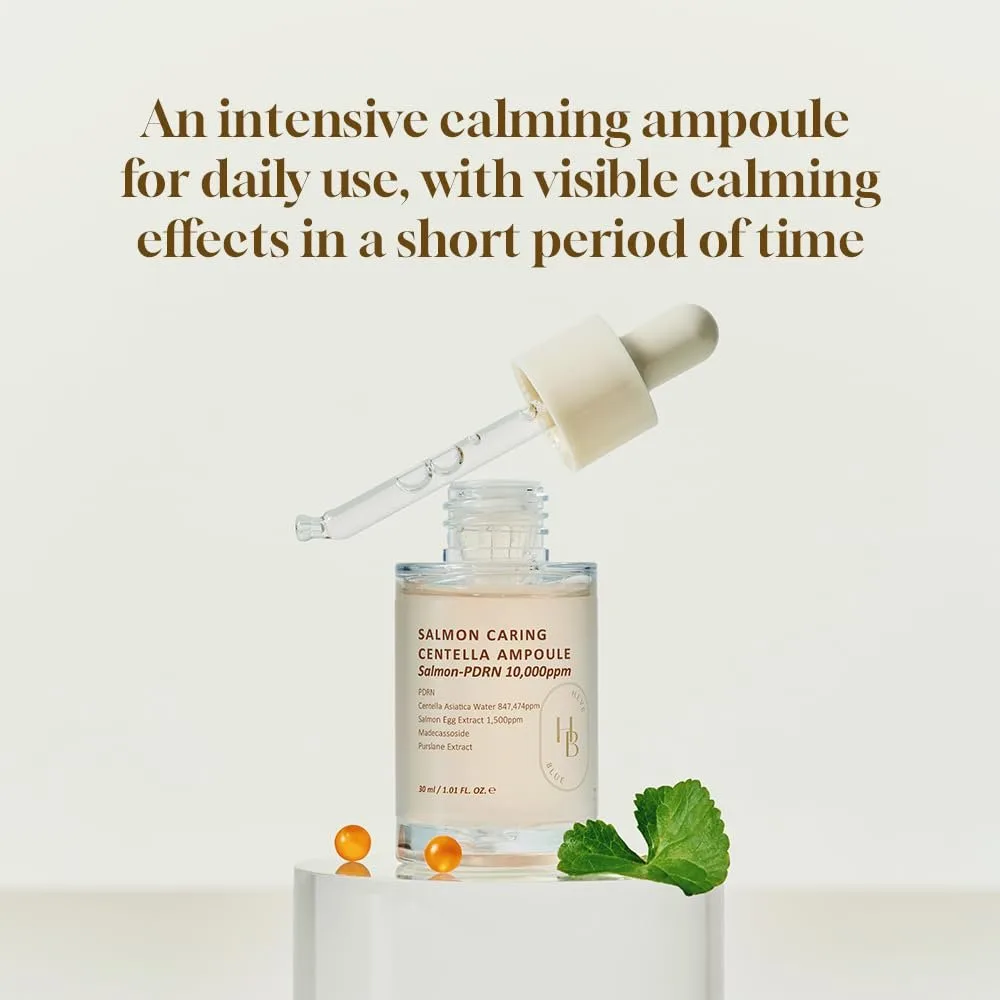 HEVEBLUE - Salmon Caring Centella Ampoule - Ampoule apaisante saumon et Centella – صورة 3