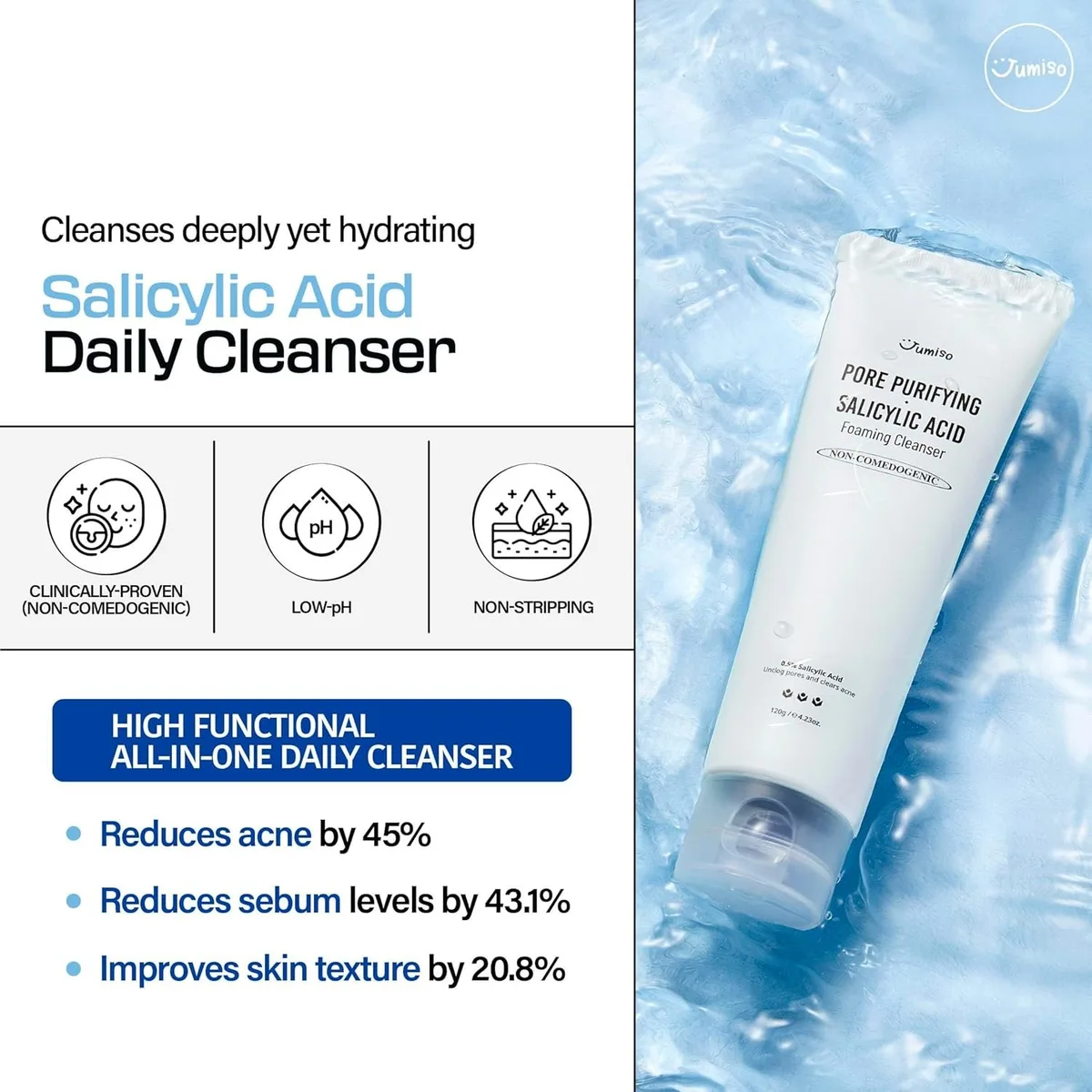 JUMISO - Pore Purifying Salicylic Acid Foaming – صورة 2