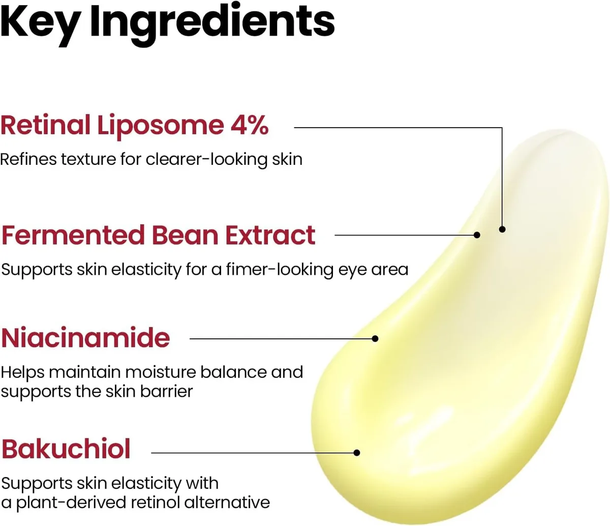 KSECRET - SEOUL 1988 Eye Cream : Rétinal liposome 4 % + extrait de haricot fermenté - Crème contour des yeux – صورة 2
