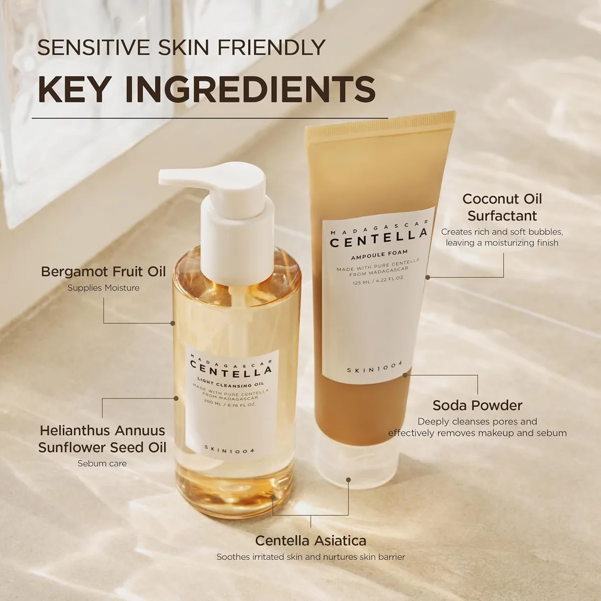 MADAGASCAR CENTELLA DOUBLE CLEANSING DUO SKIN 1004 – صورة 4