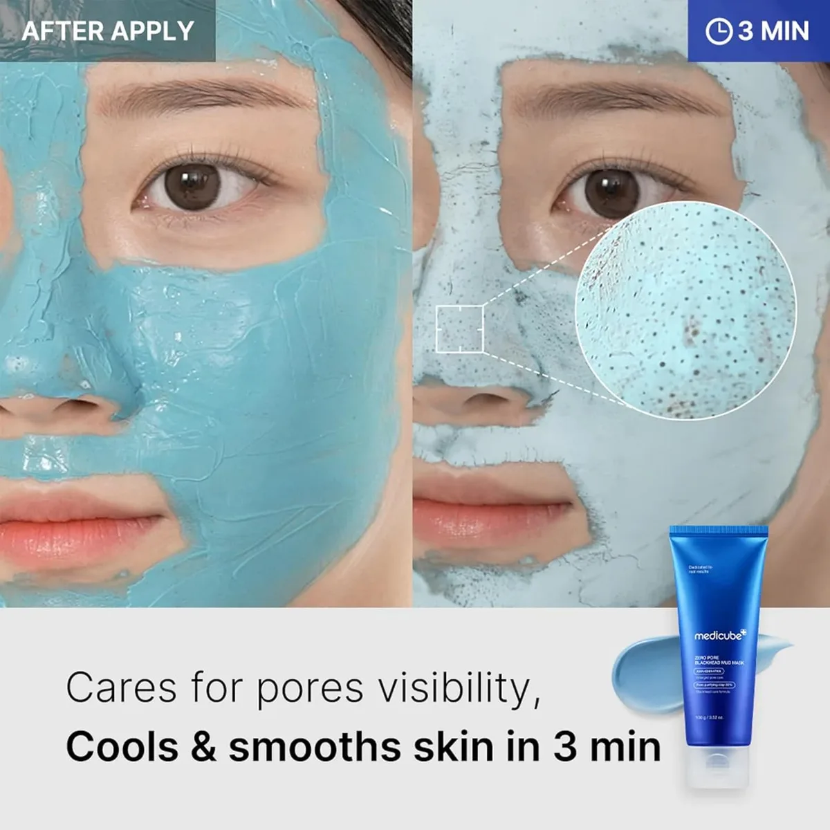 medicube - Zero Pore Blackhead Mud Mask - Masque à l’argile anti-points noirs – صورة 3