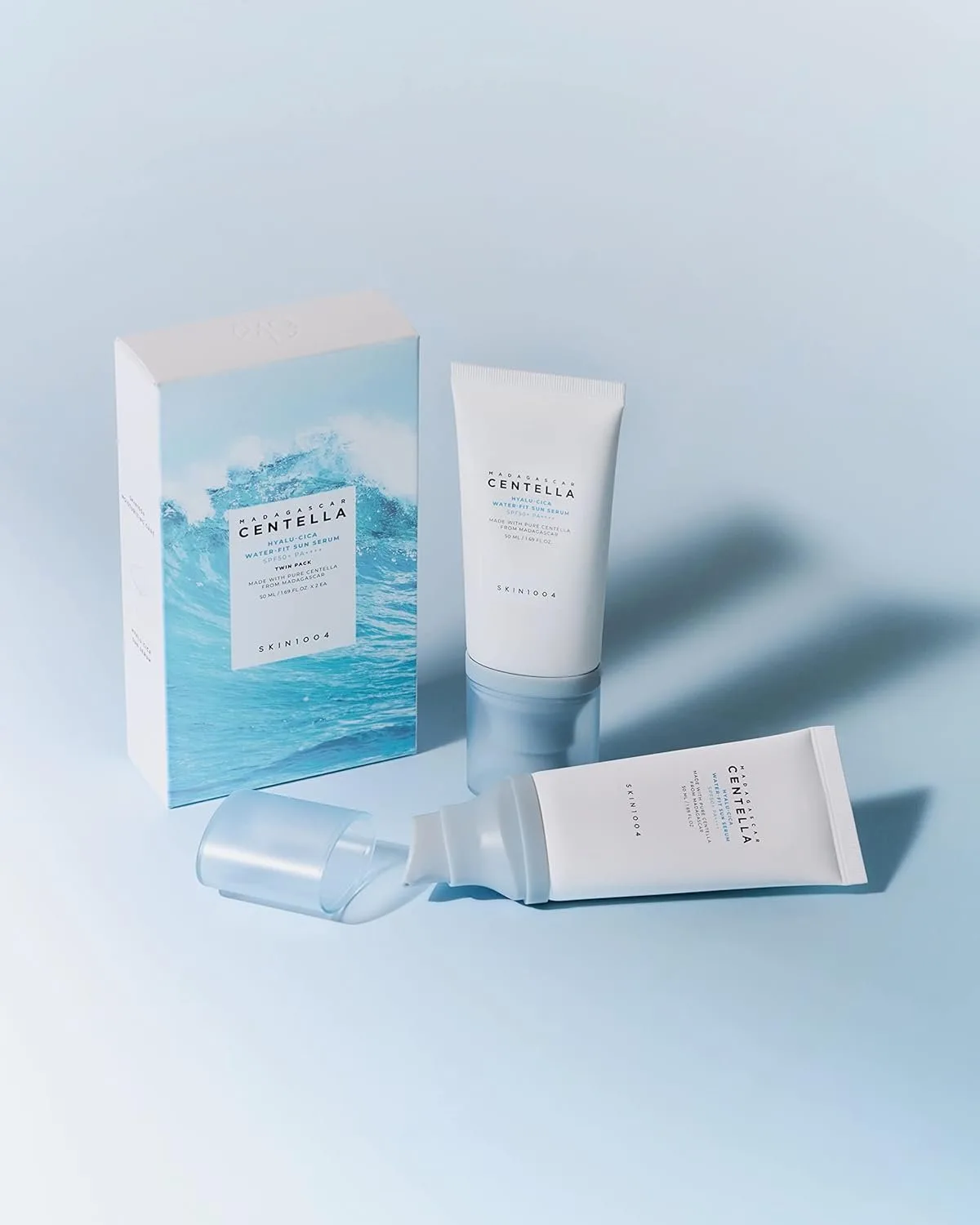 SKIN1004 - Madagascar Centella Hyalu-Cica Water-Fit Sun Serum Twin Pack - Duo sérum solaire – SKIN1004