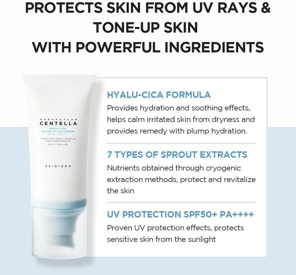 SKIN1004 - Madagascar Centella Hyalu-Cica Water-Fit Sun Serum Twin Pack - Duo sérum solaire – صورة 3